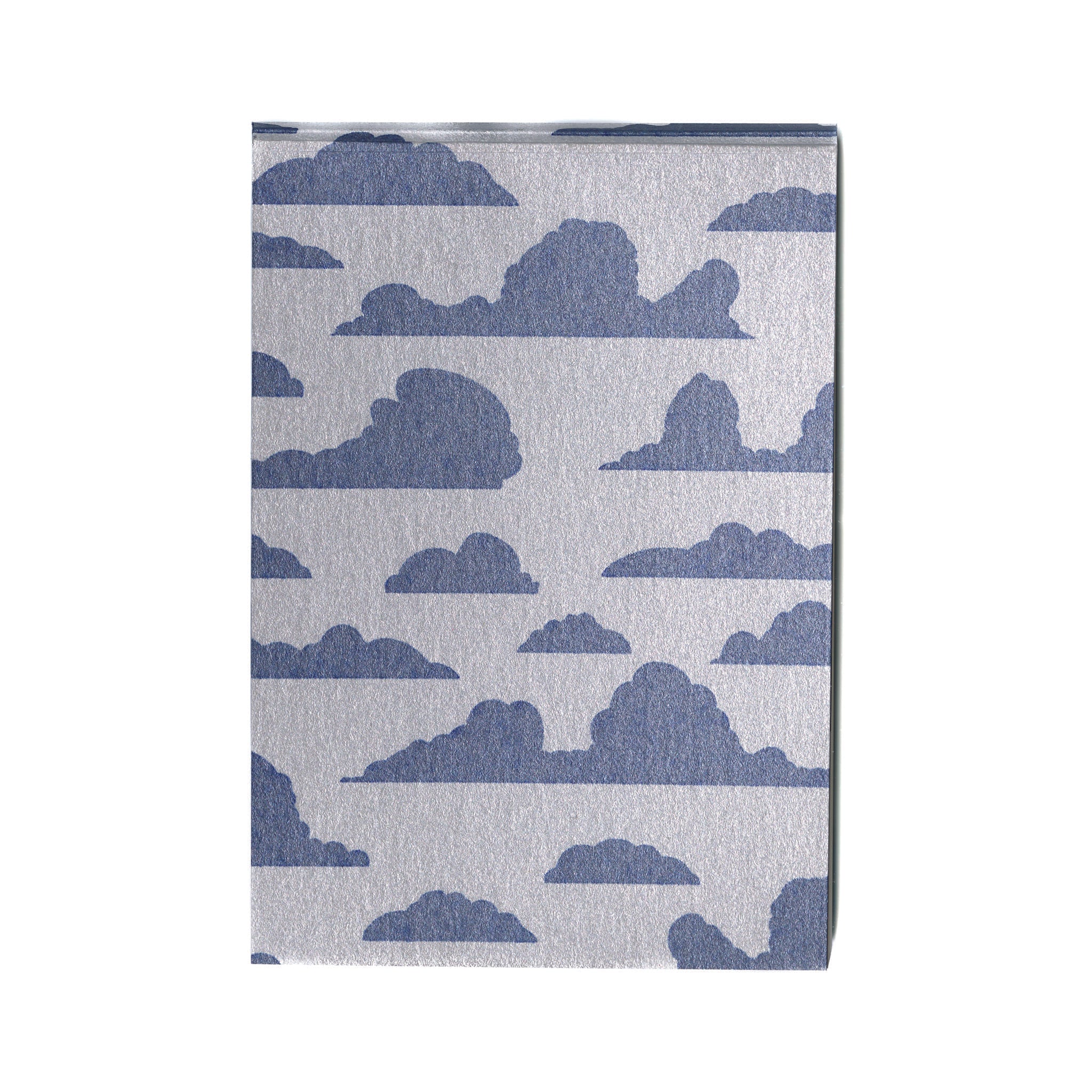 Pocket mini journal with original blue cloudy print cover and 100% cotton paper pages