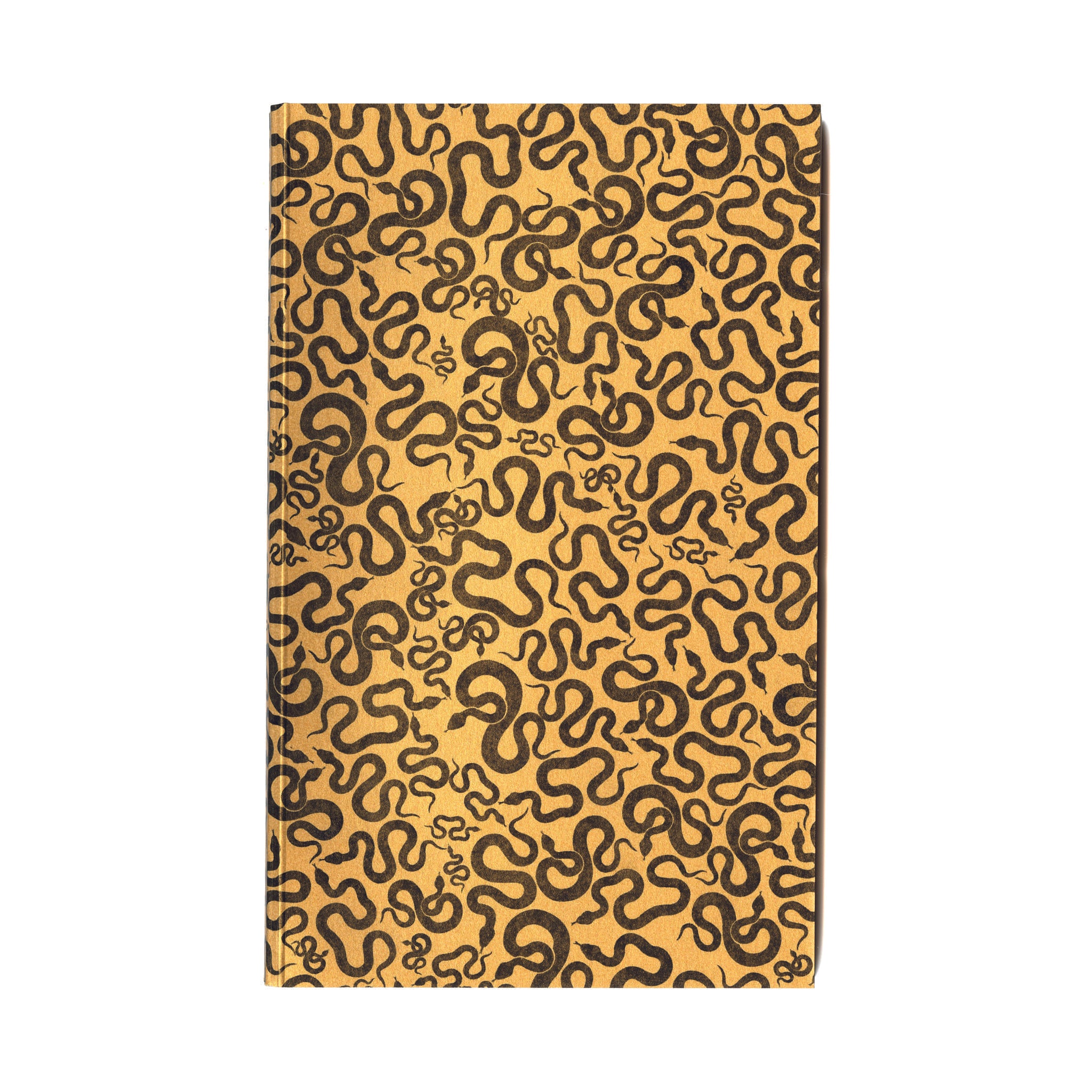 Everyday journal with yellow original snake design serpent cover & eighty 100% cotton paper pages