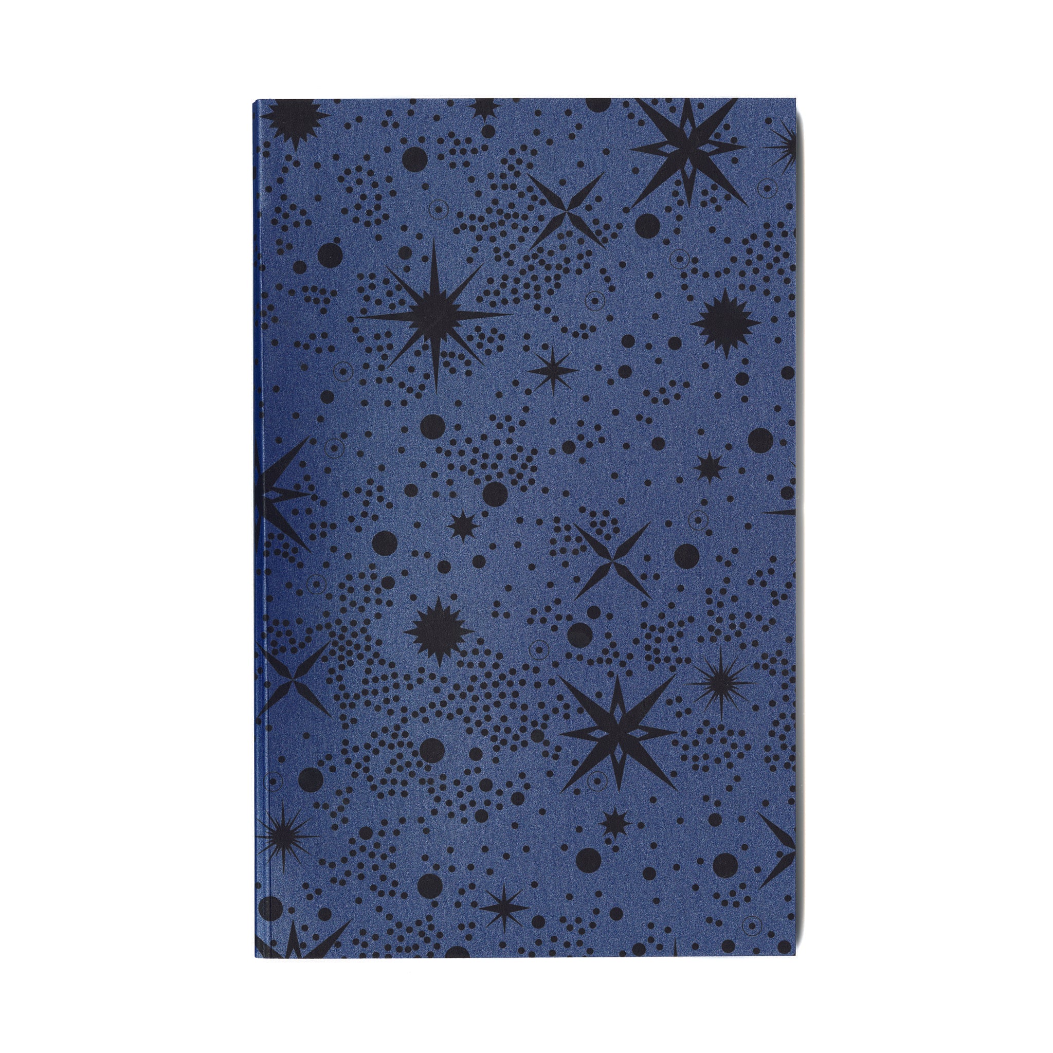 Everyday journal with original blue starry print cover and eighty 100% cotton paper pages