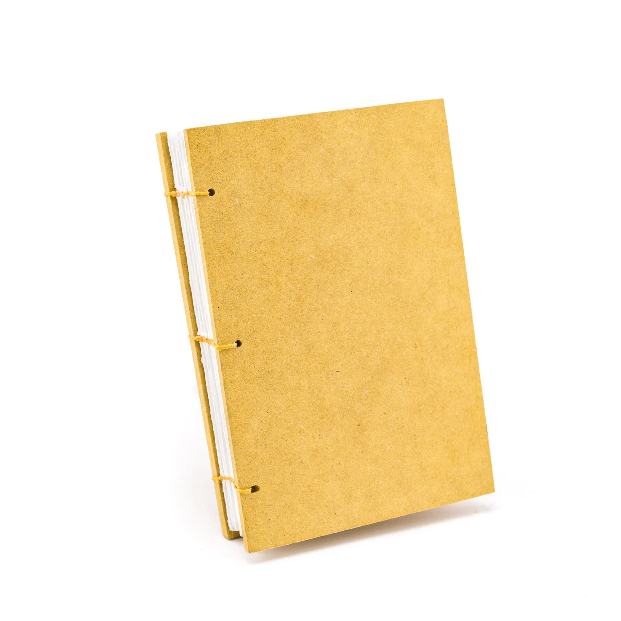 Amber handmade journal made with handmade 100% white cotton paper.