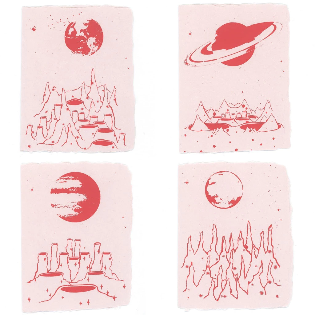 Moonscape Stationery | Set of 4