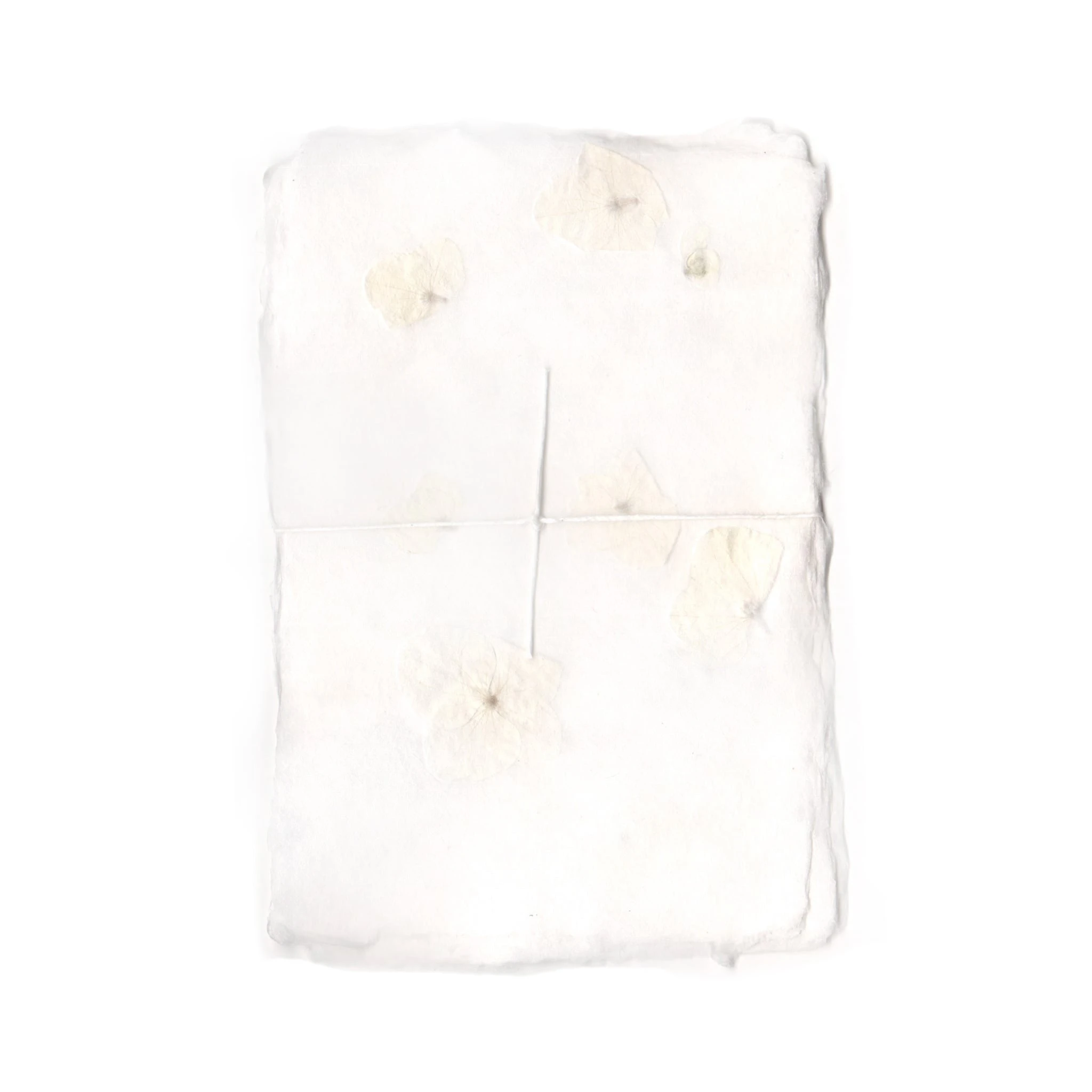 Bleached Abaca w/ White Hydrangeas