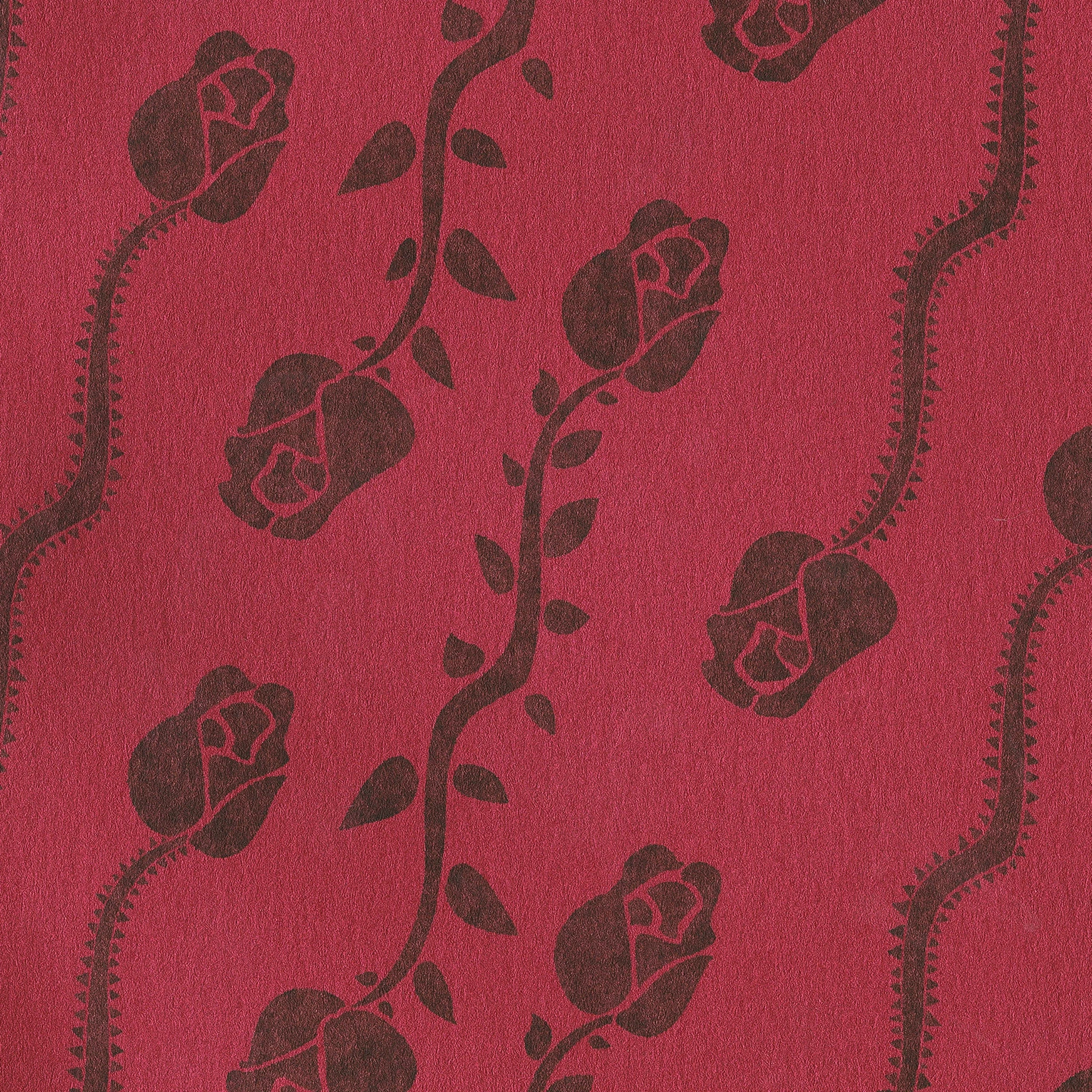 Everyday journal with original magenta rose print cover and eighty 100% cotton paper pages